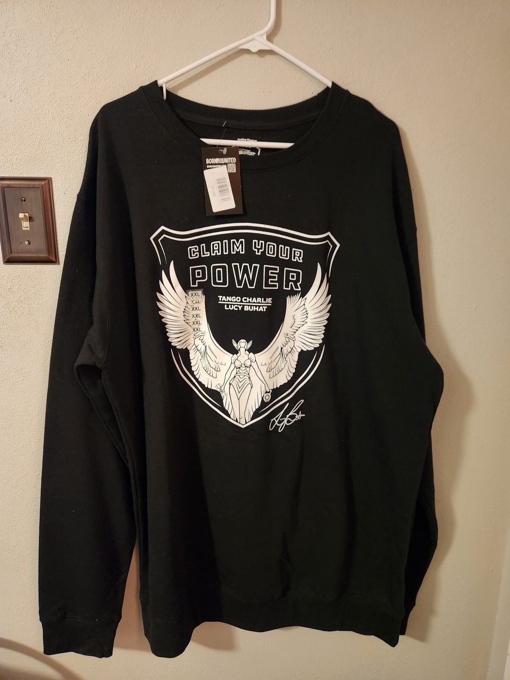 Claim Your Power Black Graphic Sweatshirt